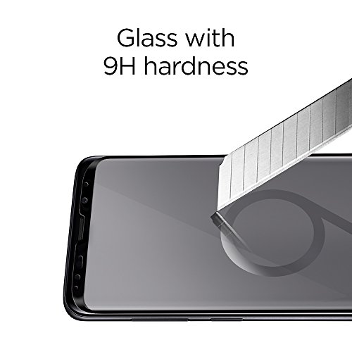 Samsung-Galaxy-S9-Plus-Panzerglas Spigen Panzerglas, Schwarz
