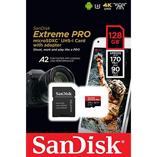 SanDisk-Micro-SD SanDisk Extreme Pro 128GB microSDXC Memory