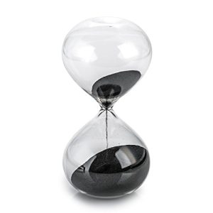 Sanduhr pajoma “Black” aus Glas, 5 Minuten