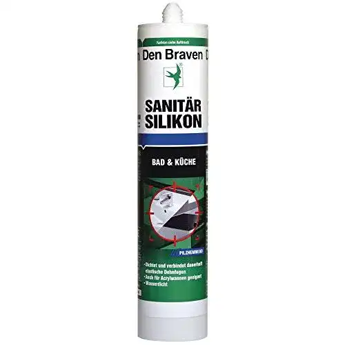 Sanitärsilikon Den Braven Sanitär Silikon, 300 ml, pilzhemmend