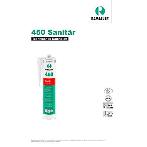 Sanitärsilikon Ramsauer 450 Sanitär 1K Silikon Dichtstoff 310ml