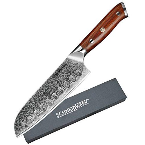Santoku-Damastmesser SCHNEIDWERK Santoku-Messer 17,6 cm