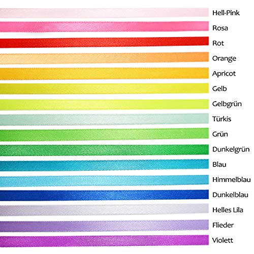 Satinband Wtrcsv 16 Farben 22m X 10mm, Schleifenband