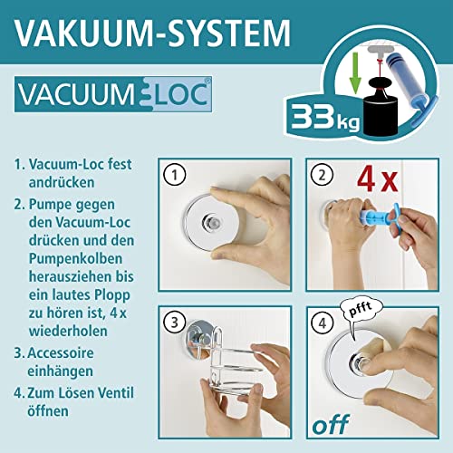 Saughaken WENKO Vacuum-Loc® Wandhaken Quadro, 2er Set