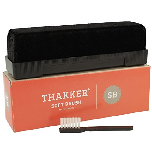 Schallplattenbürste Thakker Soft Brush, Antistatik mit Samtpolster