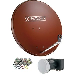 Schwaiger-Satellitenschüssel SCHWAIGER 555 mit Quad LNB