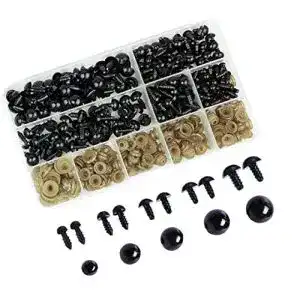 Sicherheitsaugen Aucheer 200 Stück 6 mm-12mm Set Kunststoff