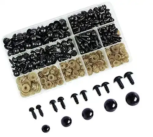 Sicherheitsaugen Aucheer 200 Stück 6 mm-12mm Set Kunststoff