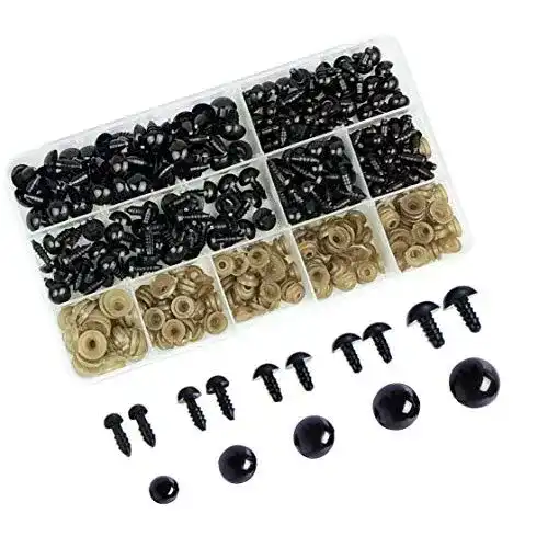Sicherheitsaugen Aucheer 200 Stück 6 mm-12mm Set Kunststoff