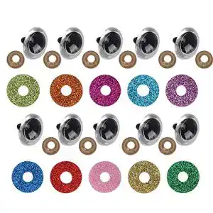 Sicherheitsaugen Fydun 100Set Glitzeraugen Kunststoff