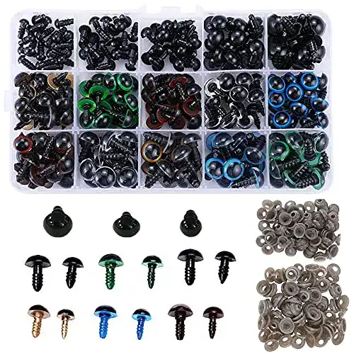 Die beste Sicherheitsaugen VENTCY Kunststoff Augen 264stk 6-12mm 2026 Test Bestseller Sicherheitsaugen VENTCY Kunststoff Augen 264stk 6-12mm