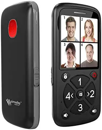 Simvalley-Handy Simvalley Mobile Notfallhandy: 5-Tasten-Senioren