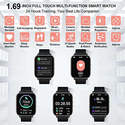 Smartwatch Android Herren Bowost Smartwatch, Fitness Tracker