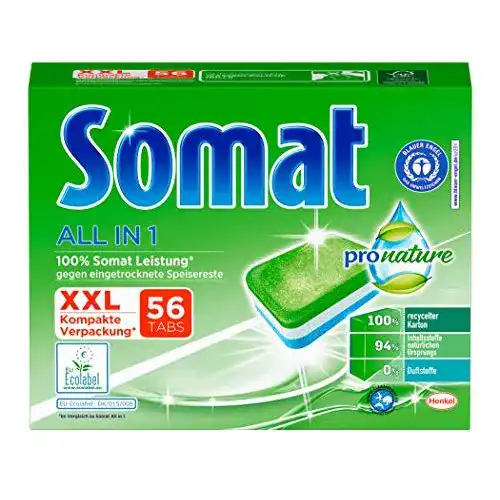 Somat-Tabs Somat All in 1 Pro Nature Spülmaschinen-Tabs, 56 Tabs