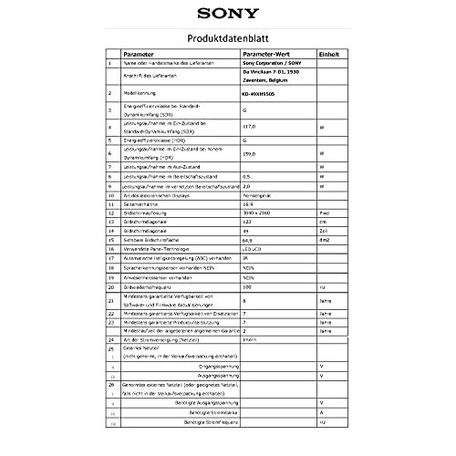 Sony-Fernseher 49 Zoll Sony KD-49XH9505 Bravia, LED, 4K Ultra HD