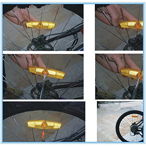 Speichenreflektor Donnagelia 4 Stück Fahrrad Reflektoren