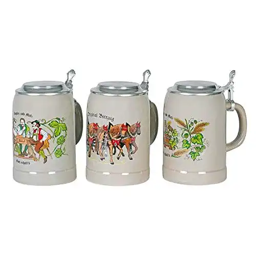 Steinkrug Domex 25610 Bierseidel ‘Kannenbäcker’ Flachzinndeckel