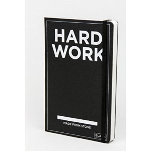 Steinpapier Hard Work Book, Notizbuch, blanko