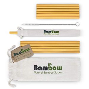 Strohhalme Bambaw wiederverwendbar, aus Bambus 12er Pack