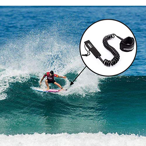 SUP-Leash OVERMONT Surfboard Leash 7mm 10 Fuss TPU