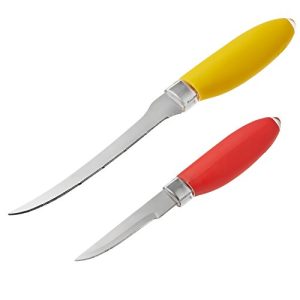 Tefal-Messer Tefal Set 2 Messer rutschfest, rot und gelb