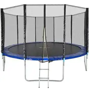 Trampolin 430 cm TecTake 800789 mit Sicherheitsnetz und Leiter