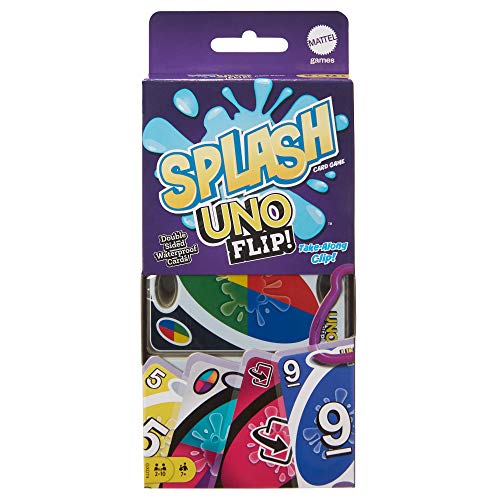 UNO Mattel Games GXD74 Flip Splash Kartenspiel für Kinder