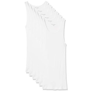 Unterhemd Herren Amazon Essentials undershirts 6er pack, White