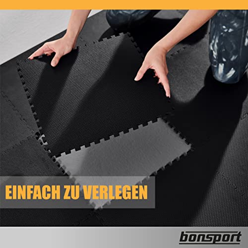 Unterlegmatte für Fitnessgeräte bonsport 12 Stück, 40×40 cm