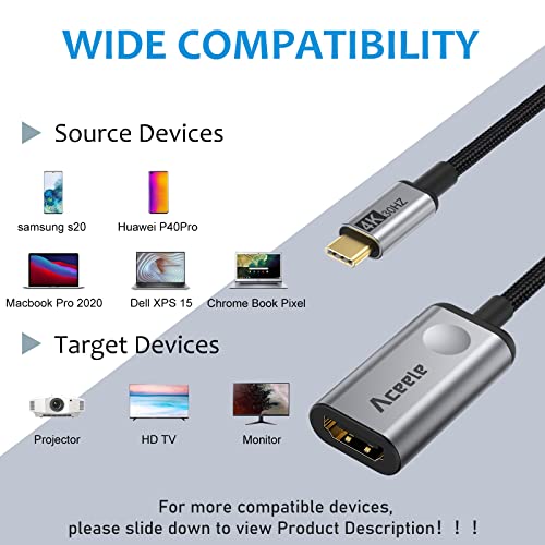 USB-C-HDMI-Adapter Aceele USB C auf HDMI Adapter 4K