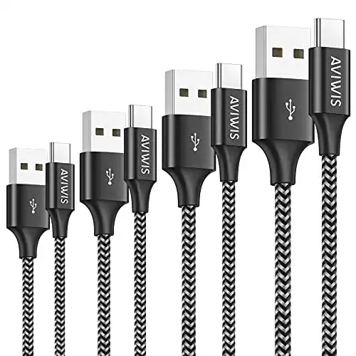 USB-C-Kabel AVIWIS USB Typ C Kabel, 4Pack 0.5M 1M 2M 3M