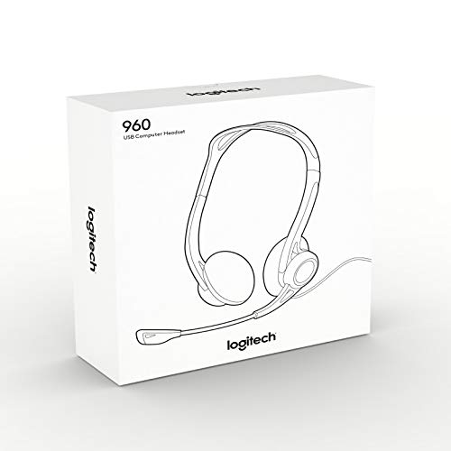 USB-Headset Logitech 960 Kopfhörer mit Mikrofon, Stereo