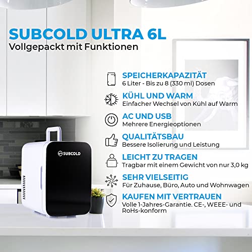 USB-Kühlschrank Subcold Ultra6 Mini Kühlschrank 6 Liter