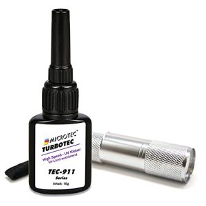 UV-Kleber MICROTEC ® Turbotec 911, 10g, mit UV-Taschenlampe