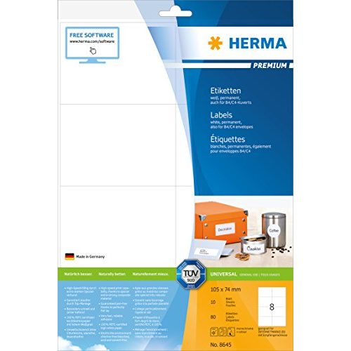 Versandetiketten HERMA 8645 Universal Etiketten DIN A4 groß