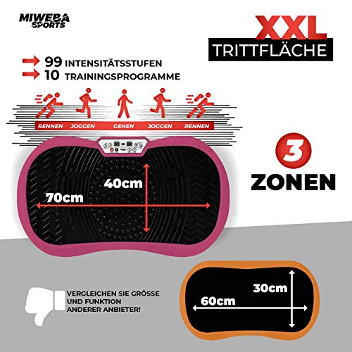Vibrationsplatte 150 kg Miweba Sports Fitness 2D Vibrationsplatte
