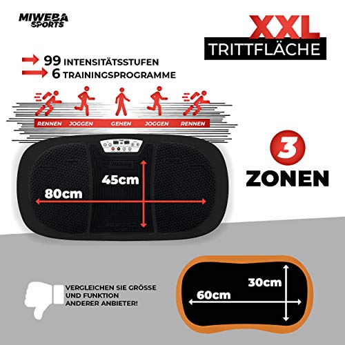 Vibrationsplatte 150 kg Miweba Sports Fitness 3D Vibrationsplatte