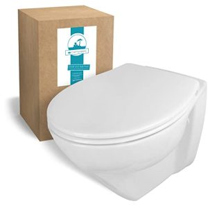 Wand-WC Calmwaters ® Erhöht spülrandlos Modern Plus