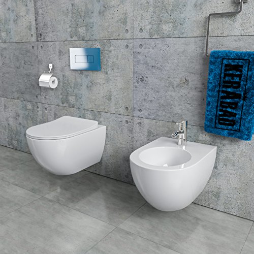 Wand-WC KERABAD Design Wand-Hänge-WC Tiefspüler inkl. Sitz