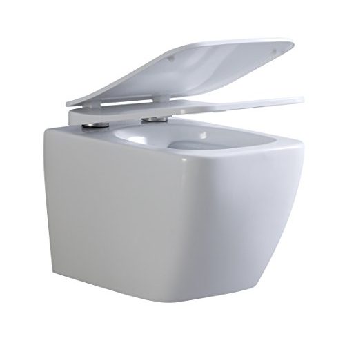 Wand-WC spülrandlos Moments of Glass Cube Design Hänge WC