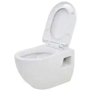 Wand-WC vidaXL Wand WC Keramik Weiß Absenkautomatik
