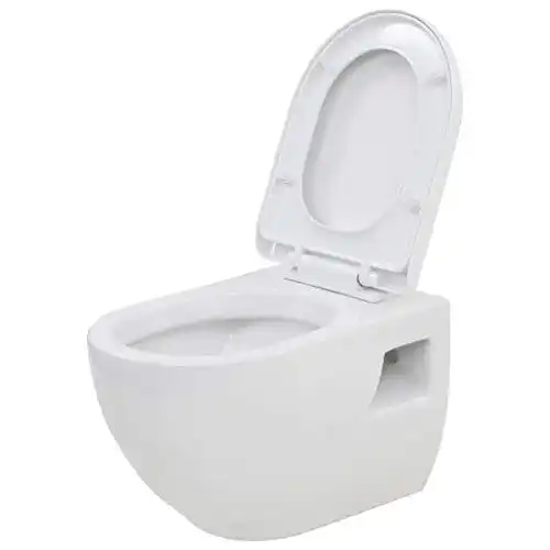 Wand-WC vidaXL Wand WC Keramik Weiß Absenkautomatik