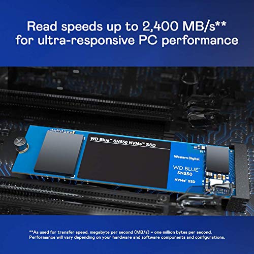 WD-SSD Western Digital WD Blue SN550 250 GB M.2 PCIe NVMe