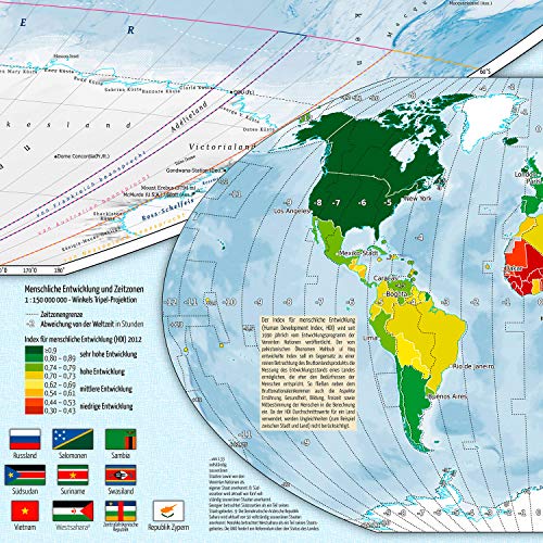 Weltkarte J.Bauer Karten Politische, 140×100 cm, deutsch