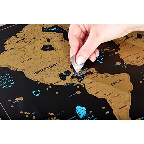 Weltkarte W WANDERLUST MAPS zum Rubbeln