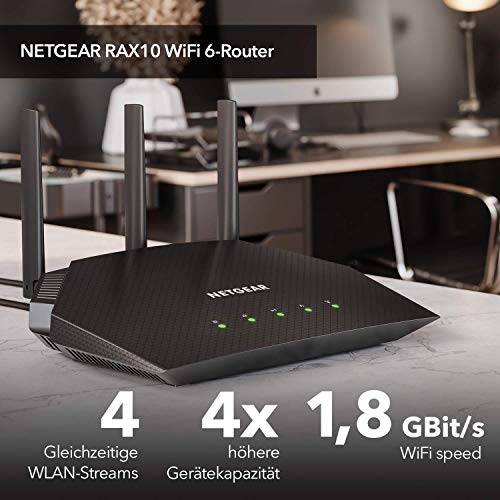 WiFi-6-Router Netgear  RAX10 WiFi 6 Router AX1800