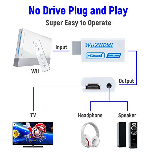 Wii-to-HDMI Mcbazel Wii-zu-HDMI-Adapter, Video-Ausgangskabel