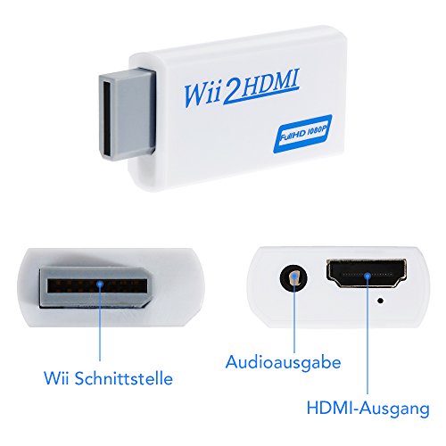 Wii-to-HDMI Zacro Wii zu HDMI Konverter, 720P 1080P HD Video