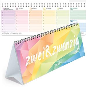 Wochenplaner Häfft Rainbow Wochen-Tischkalender 2022