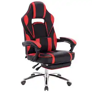 Woltu-Gaming-Stuhl WOLTU mit Lendenkissen, mit Fußstütze
